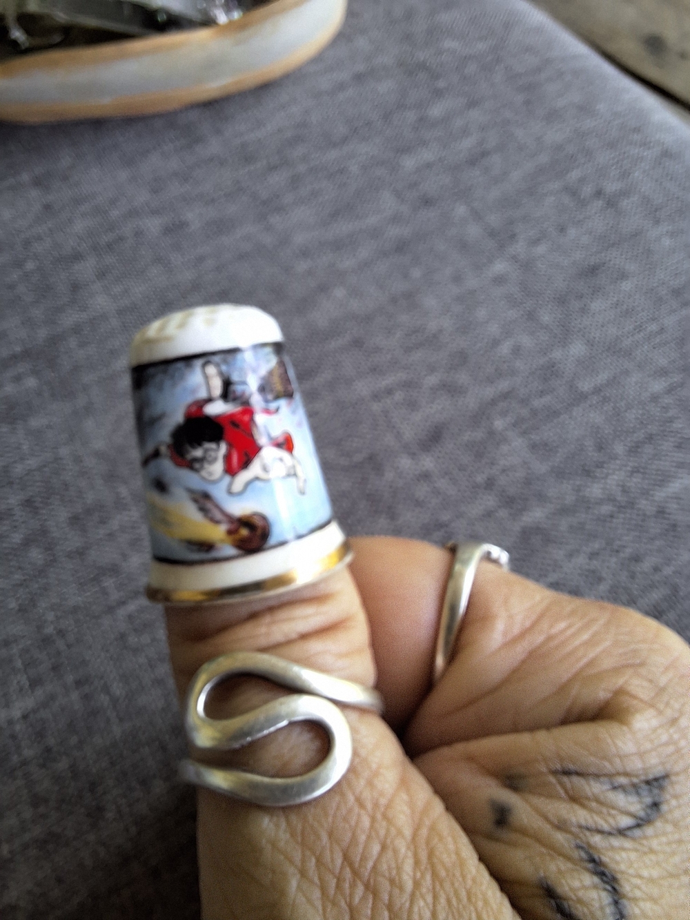 Hand Painted Bone China Harry Potter Thimble